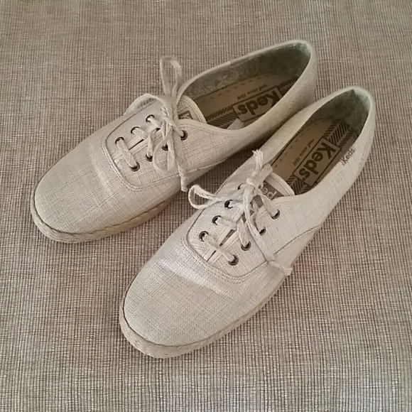 Keds Shoes - Keds tan casual woven sneakers espadrille size 9